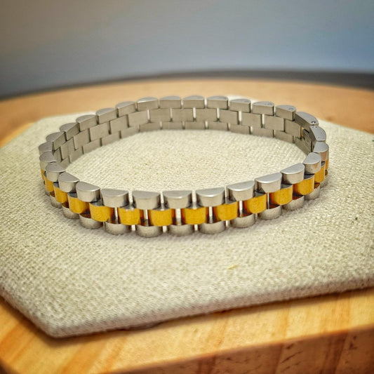 Mixed Metal Link Bracelet