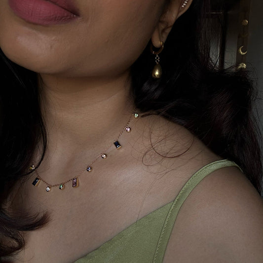 Multicolour charm necklace