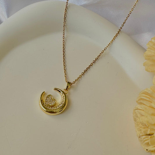 Lunar Heart-Moon Necklace