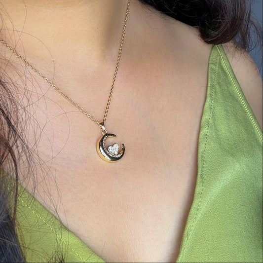 Lunar Heart-Moon Necklace